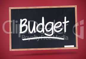 Budget written on a blackboard