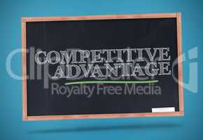 Competitive advantage written on a chalkboard