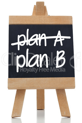 Plan A and Plan B written on chalkboard