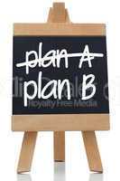 Plan A and Plan B written on chalkboard