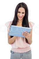 Young woman using tablet pc
