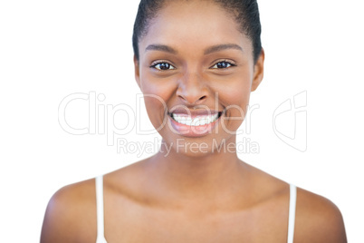 Beautiful woman smiling at camera