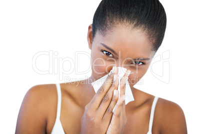 Woman has a cold