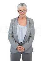 Serious businesswoman with glasses