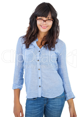 Young woman wearing glasses