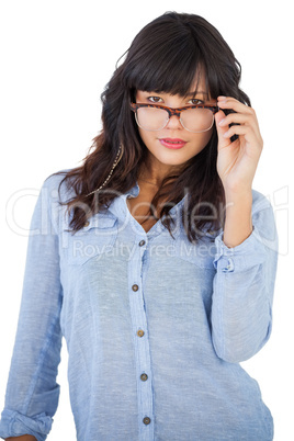 Beautiful woman wearing glasses