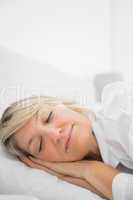 Blonde woman sleeping