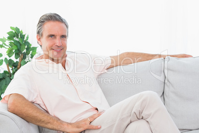 Man relaxing on his couch