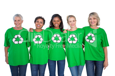 Team of female environmental activists