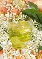 Herbal infusion of Elder or Sambucus blossoms