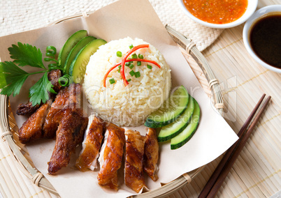 Delicious Singapore chicken rice.