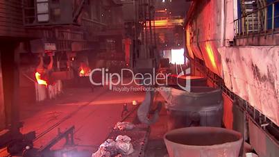 Iron and Steel Works. Converter plant. Smelting of metal.