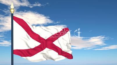 Flag of the state of Alabama USA