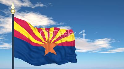 Flag of the state of Arizona USA