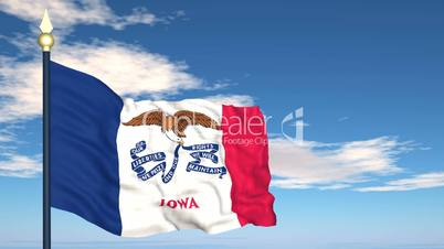 Flag of the state of Iowa USA