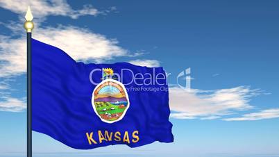 Flag of the state of Kansas  USA