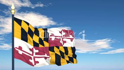 Flag of the state of Maryland USA