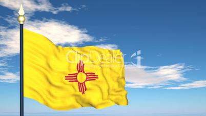 Flag of the state of  New Mexico USA