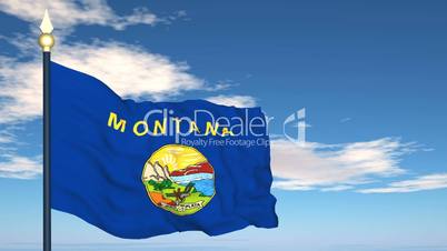 Flag of the state of Montana USA