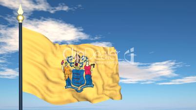 Flag of the state of New Jersey USA