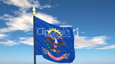 Flag of the state of North Dakota USA