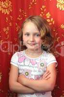 little sympathetic girl with nice coiffure