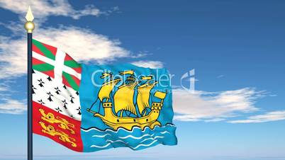 Flag Of Saint-Pierre and Miquelon