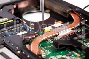Laptop cooling system repairing