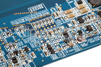 Laptop motherboard with details