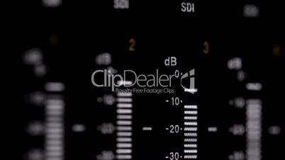 Sound indicators on the professional video recorder 1