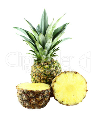 ripe pineapple with slices