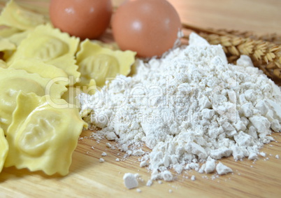 Fresh homemade ravioli