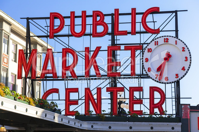 Seattle Public Market Center Sign