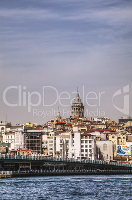 istanbul cityscape with galata tower