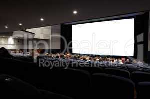 cinema auditorium with people.