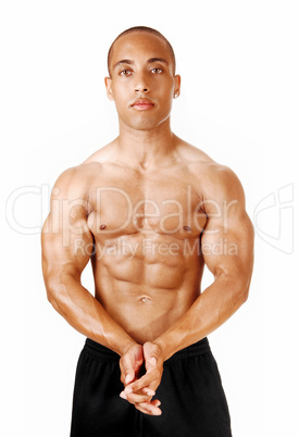 Bodybuilder portrait.