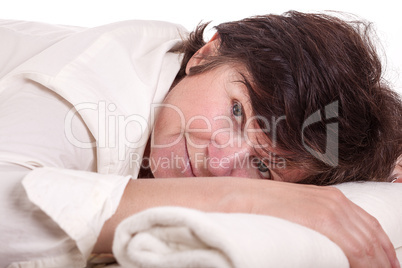 Woman lying on stomach