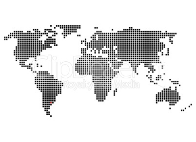 Weltkarte mit Markierung von Buenos Aires