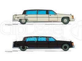 cartoon limousine
