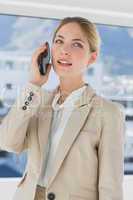 Serious businesswoman having a call