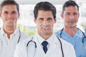 Smiling medical team standing