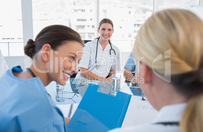 Doctors sitting in a meeting room