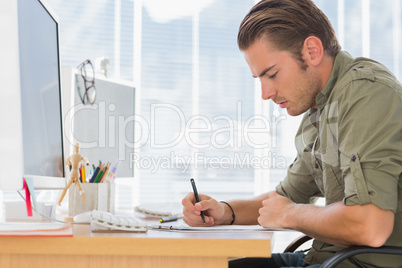 Creative business employee working