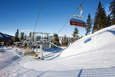 Cable car going to Schmitten