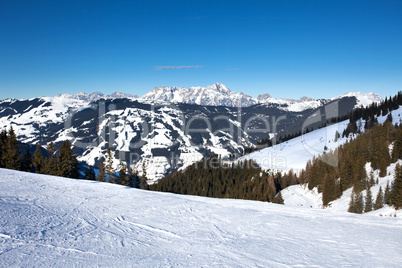 Schmitten winter ski slopes of Zell am See resort