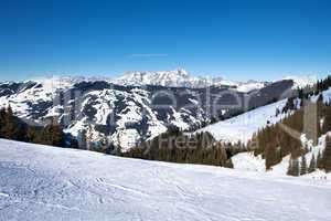 Schmitten winter ski slopes of Zell am See resort