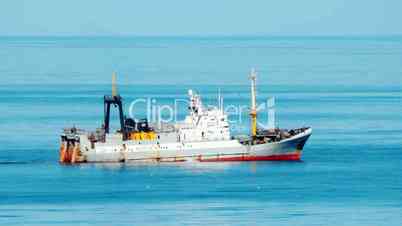 fishing ship at sea