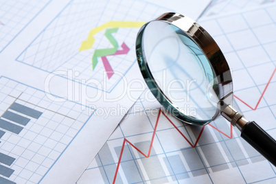 Magnifying Glass And Chart