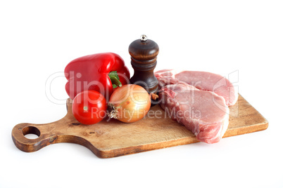 Raw Meat And Vegetables