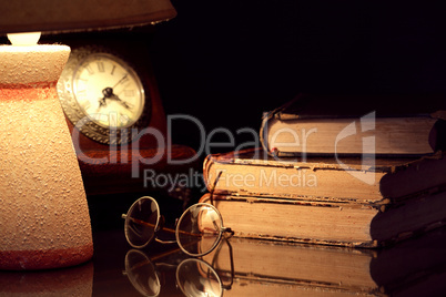 Lamp And Books